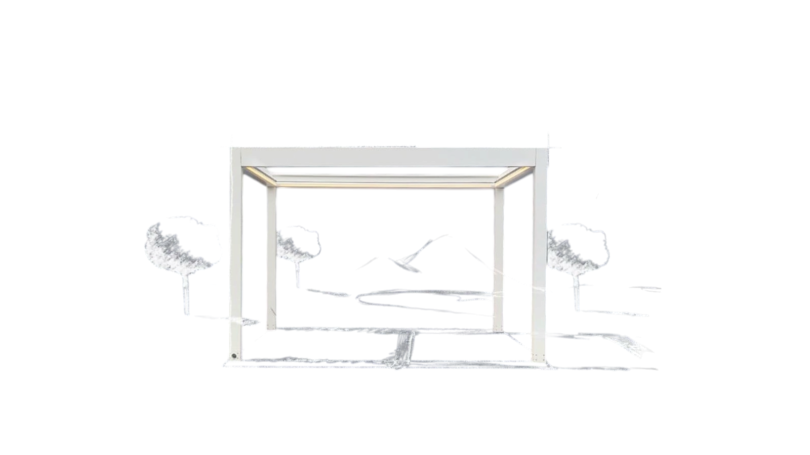 Progetto pergola bioclimatica - disegno tecnico